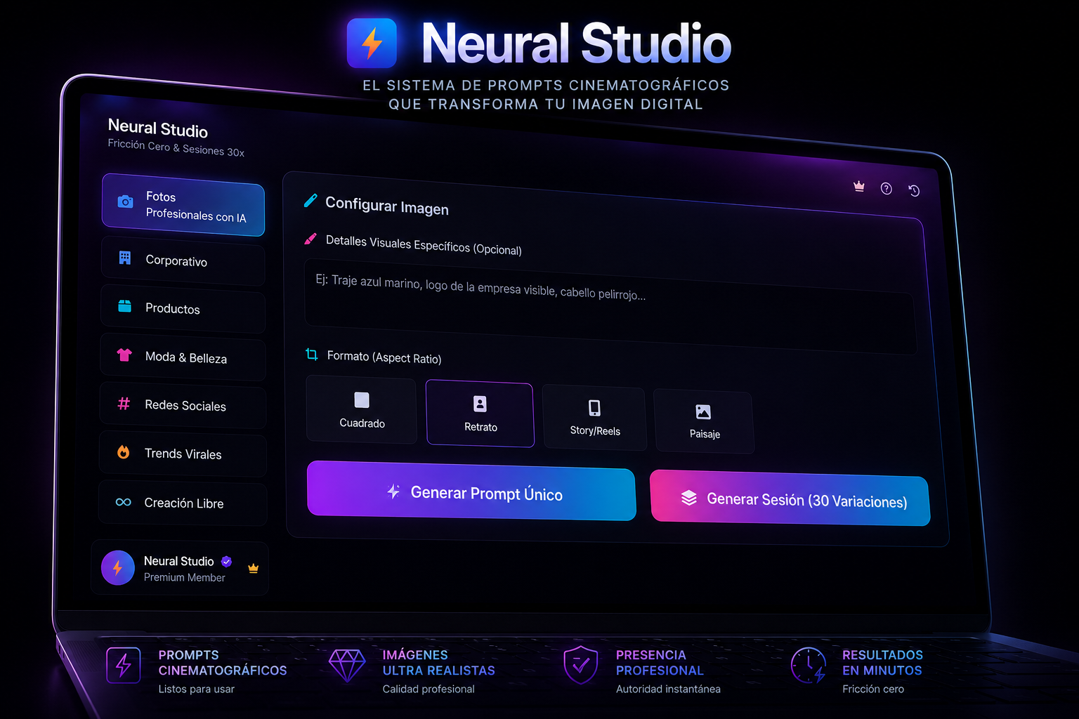 Mockup Neural Studio Premium